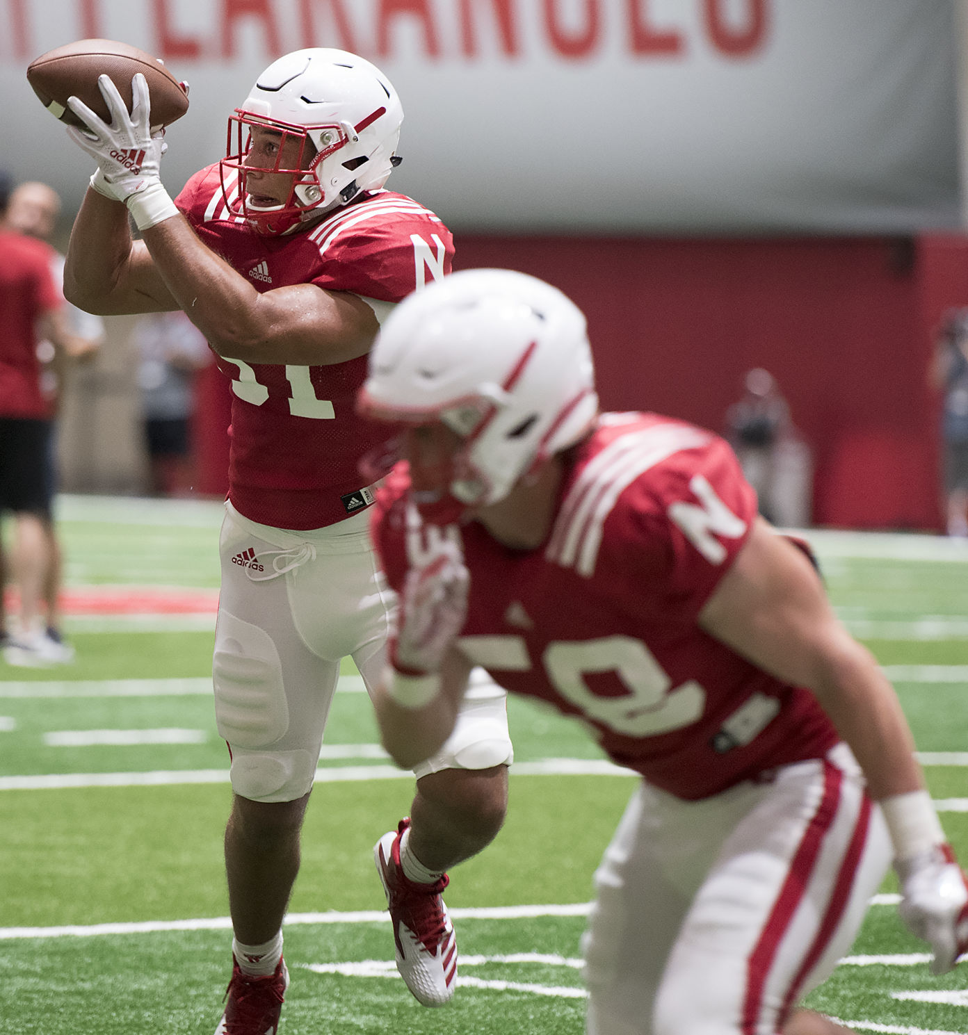 NU football practice, 8.7